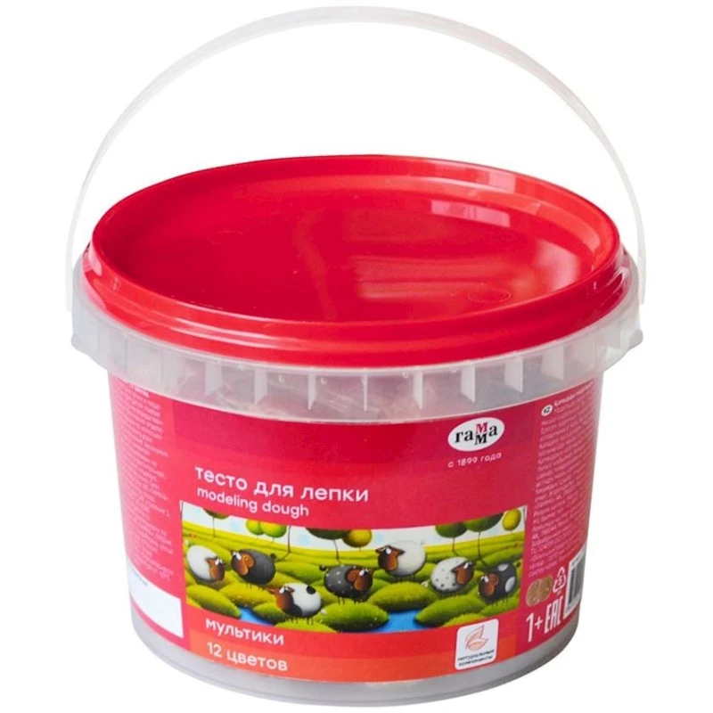 Тесто для лепки Гамма, 12 цветов Тесто для лепки Гамма, 12 цветов