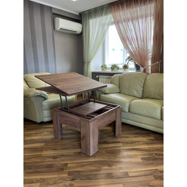 Jurnal masası Art_76, laminat, qəhvəyi, 45/75x80/160x80 sm