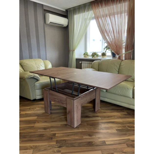 Jurnal masası Art_76, laminat, qəhvəyi, 45/75x80/160x80 sm