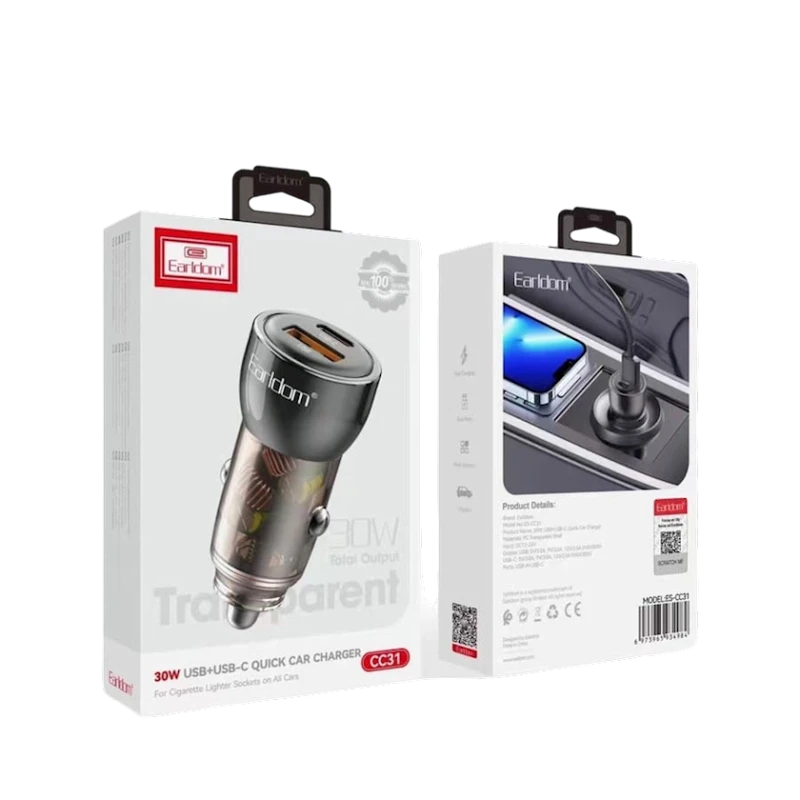 Автомобильное зарядное устройство Earldom ES-CC31 Black