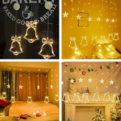 Yeni il üçün asma LED çələnglər NQ-076, 3.5x100 sm