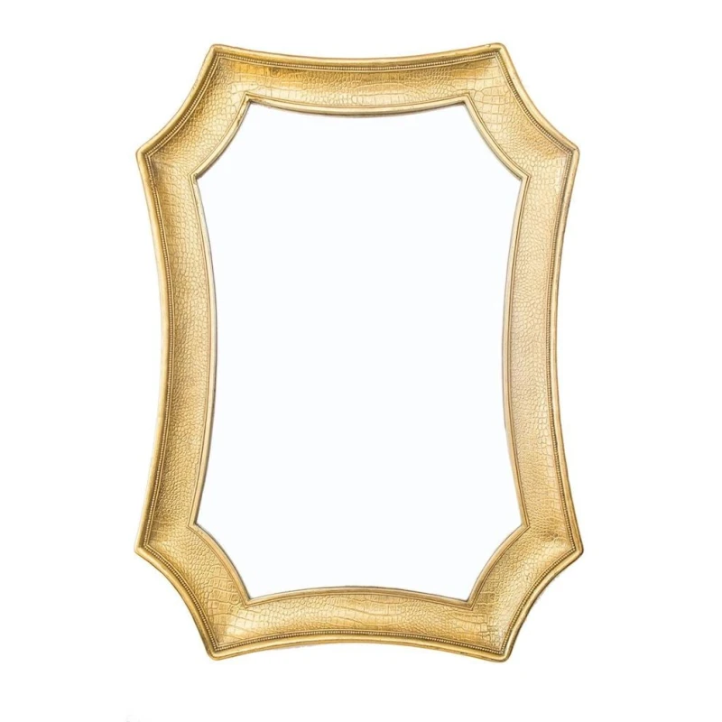 Настенное зеркало Hom-me 100158, полирезин/стекло, 38x57x4 см, золотистый Настенное зеркало Hom-me 100158, полирезин/стекло, 38x57x4 см, золотистый