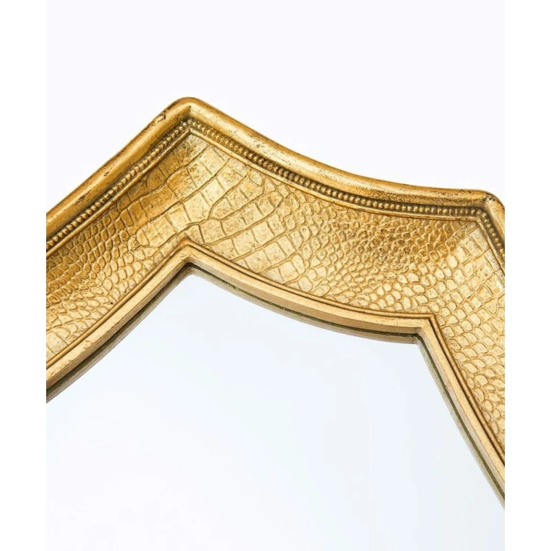 Настенное зеркало Hom-me 100158, полирезин/стекло, 38x57x4 см, золотистый Настенное зеркало Hom-me 100158, полирезин/стекло, 38x57x4 см, золотистый