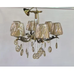 Люстра подвесная Şəms Aydınlatma 85049-6, 6 рожков, E14, античная бронза/стеклянная хрусталь
