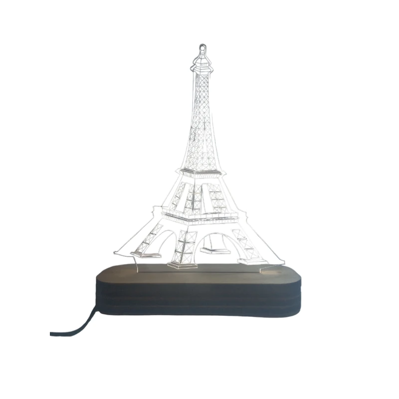 3D-gecə lampası teq01, 20x14 sm, qırmızı