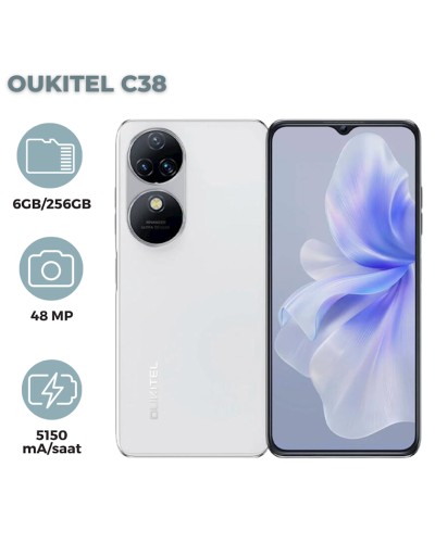 Smartfon Oukitel C38 6GB/256GB White (6931940742924)