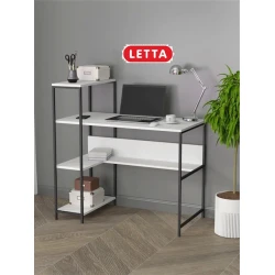 Письменный стол Marina 3563_LetSpringRandomBWh, ЛДСП-Loft, 101.6x51.5x100 см, белый