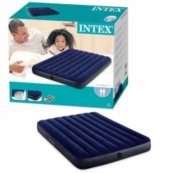 Надувной матрас Intex D642025758, синий, 137х191х25 см Надувной матрас Intex D642025758, синий, 137х191х25 см