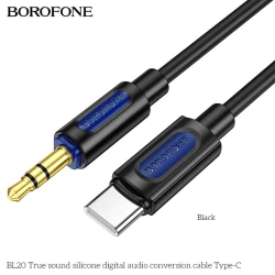 Кабель Borofone BL20 AUX to Type-C черный Кабель Borofone BL20 AUX to Type-C черный
