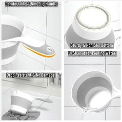 Таз nh_3a777da0, пластик, с ручкой, серый Таз nh_3a777da0, пластик, с ручкой, серый