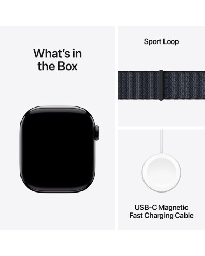 Ağıllı saat Apple Watch Series 10 GPS 46mm Jet Black Aluminium Case with Ink Sport Loop