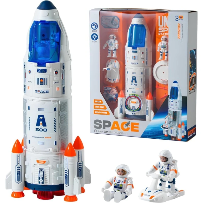 Kosmonavt oyunu SX-30 Space, işıq və səs effektləri ilə, ağ/göy