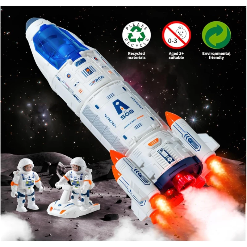 Kosmonavt oyunu SX-30 Space, işıq və səs effektləri ilə, ağ/göy