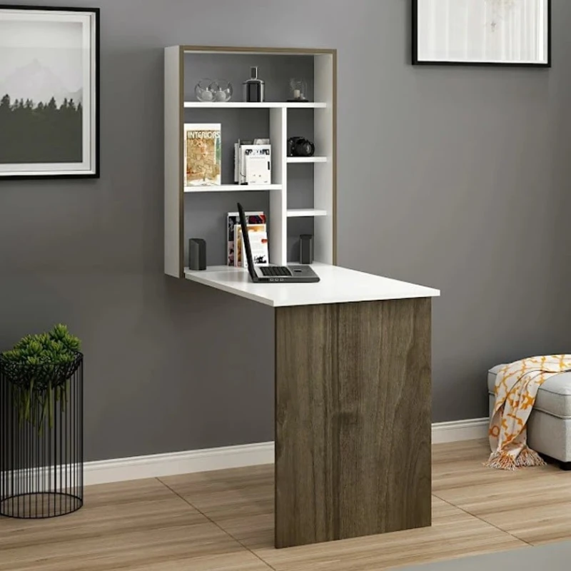 Компьютерный стол Art_Komp_Masası 15, белый/коричневый, 150x90x16 см