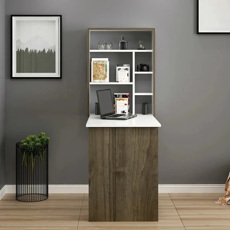 Компьютерный стол Art_Komp_Masası 15, белый/коричневый, 150x90x16 см