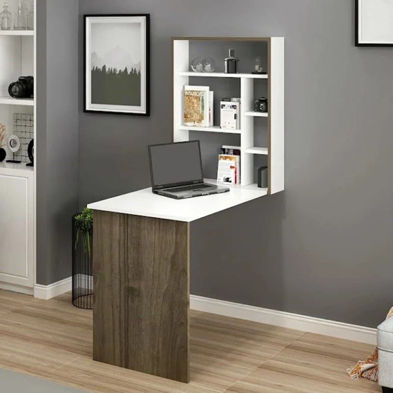 Компьютерный стол Art_Komp_Masası 15, белый/коричневый, 150x90x16 см