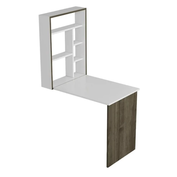 Компьютерный стол Art_Komp_Masası 15, белый/коричневый, 150x90x16 см