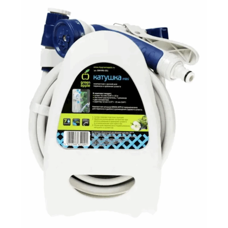 Катушка для шланга Green Apple GWHR6-051, белый, 10 м Катушка для шланга Green Apple GWHR6-051, белый, 10 м