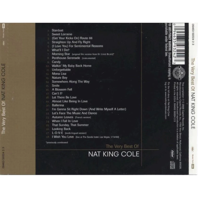 CD диск Capitol Records Nat King Cole The Very Best Of Nat King Cole CD диск Capitol Records Nat King Cole The Very Best Of Nat King Cole