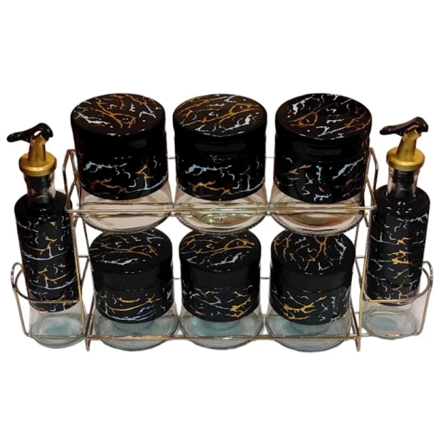 Saxlama dəsti JY11602 LSHS, 9 parça, qara, 250/350 ml