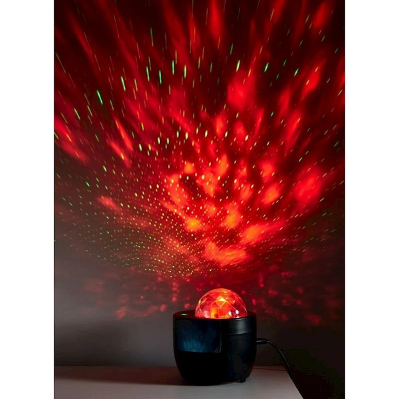 Ночник-проектор JYSK Karlo, 12x12 см, ABS пластик, черный