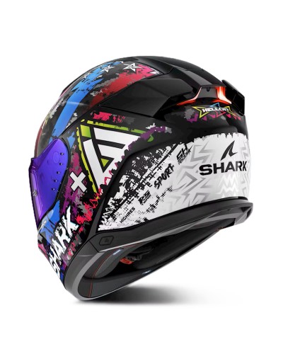 Motosikl dəbilqəsi Shark Skwal i3 Hellcat HE0828EKUBS, ölçü S, rəngbərəng