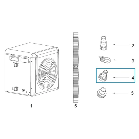 Адаптер для садового шланга Bestway для соленой водной системы Hydrogenic и подогрева бассейна Flowclear, серый Адаптер для садового шланга Bestway для соленой водной системы Hydrogenic и подогрева бассейна Flowclear, серый