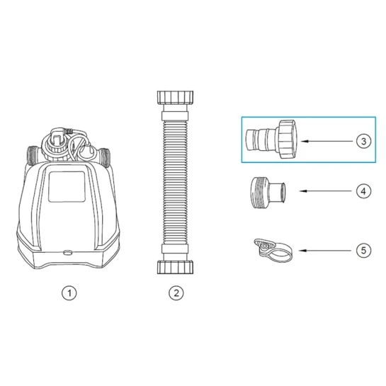 Адаптер для садового шланга Bestway для соленой водной системы Hydrogenic и подогрева бассейна Flowclear, серый Адаптер для садового шланга Bestway для соленой водной системы Hydrogenic и подогрева бассейна Flowclear, серый