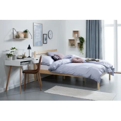 Комплект постельного белья JYSK Kajsa, пододеяльник 140x220, простыня 150x250, наволочка 50x70, полутораспальный, хлопок, фиолетовый