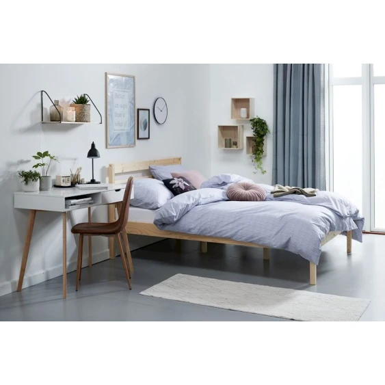 Комплект постельного белья JYSK Kajsa, пододеяльник 140x220, простыня 150x250, наволочка 50x70, полутораспальный, хлопок, фиолетовый