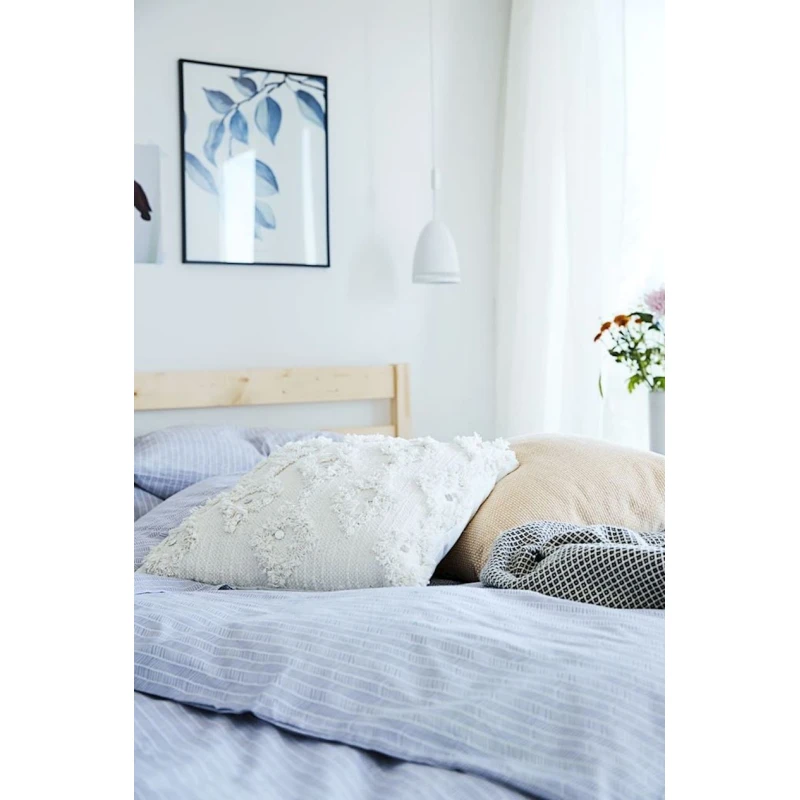 Комплект постельного белья JYSK Kajsa, пододеяльник 140x220, простыня 150x250, наволочка 50x70, полутораспальный, хлопок, фиолетовый