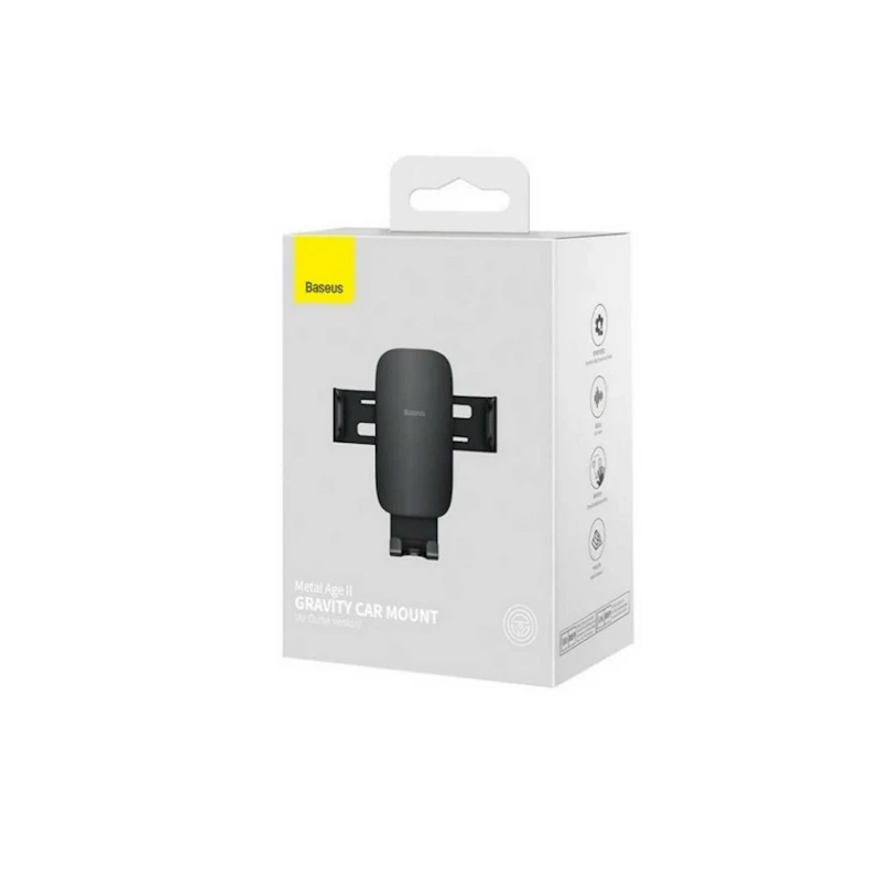 Автомобильный держатель для телефона Baseus Metal Age II Gravity Car Mount Air Outlet Version Black