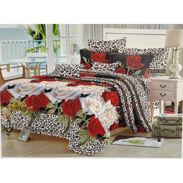 Комплект постельного белья Sahara SHA-0000470, пододеяльник 160x240 см, простыня 160x220 см, 1 шт наволочки 50x70 см, односпальный, сатин, разноцветный