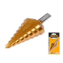Сверло ступенчатое Ingco AKSDS10451, 10-45 мм, золотистый Сверло ступенчатое Ingco AKSDS10451, 10-45 мм, золотистый