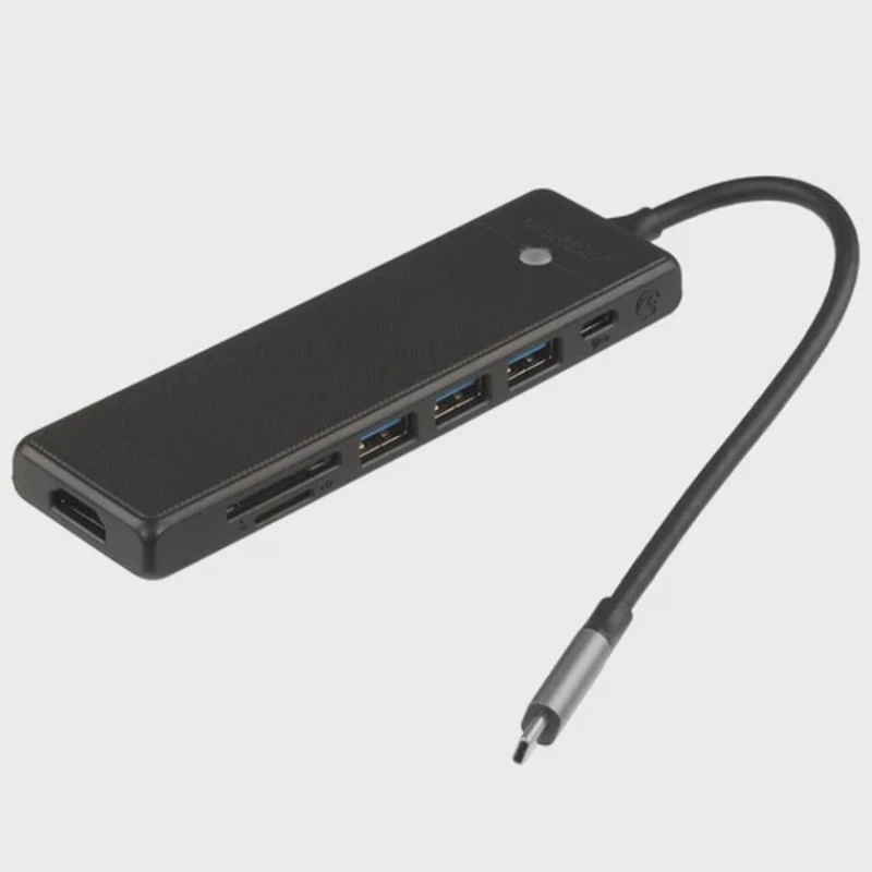 Док-станция ORICO PWD-7P-BK-EP 7-in-1 3xUSB 3.0, PD 100 W, HDMI, 4K/30Hz, SD/TF, Черный Док-станция ORICO PWD-7P-BK-EP 7-in-1 3xUSB 3.0, PD 100 W, HDMI, 4K/30Hz, SD/TF, Черный