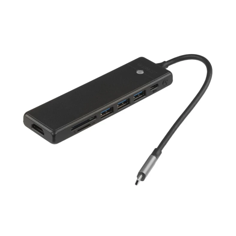 Док-станция ORICO PWD-7P-BK-EP 7-in-1 3xUSB 3.0, PD 100 W, HDMI, 4K/30Hz, SD/TF, Черный Док-станция ORICO PWD-7P-BK-EP 7-in-1 3xUSB 3.0, PD 100 W, HDMI, 4K/30Hz, SD/TF, Черный