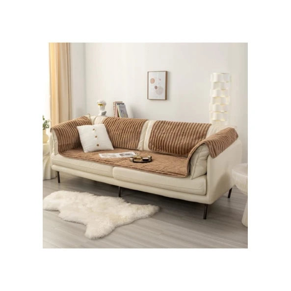 Накидка на диван MM Tekstil MM87, коричневая