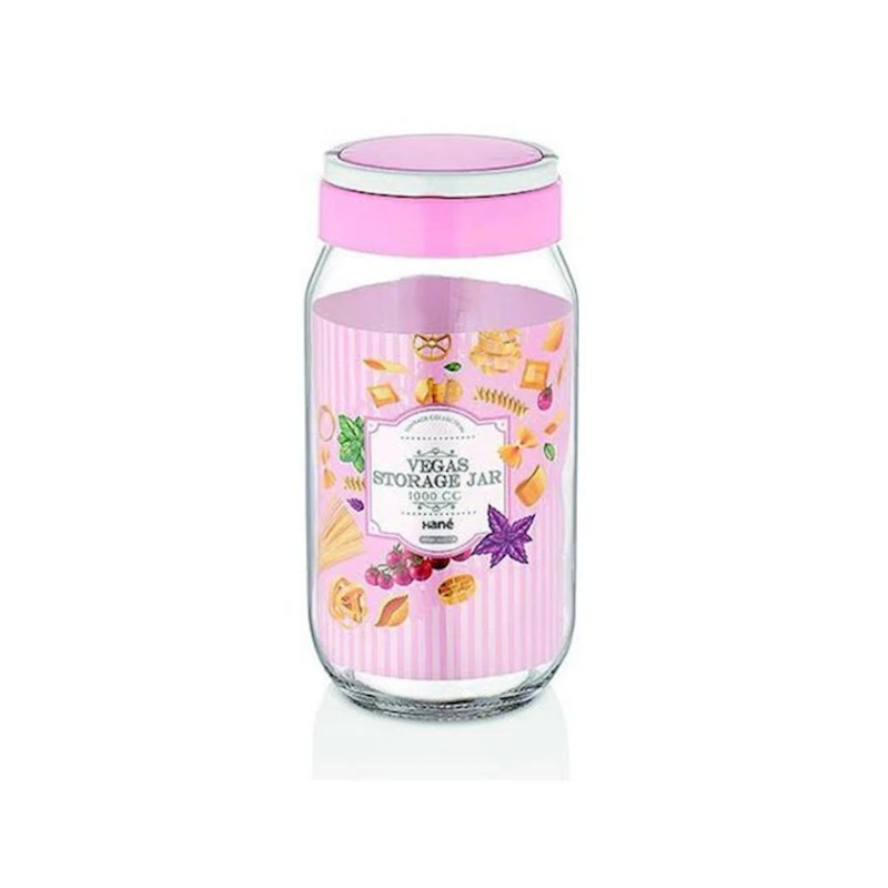 Банка для хранения Hane HN-1358 1000 мл, стекло/пластик, с крышкой, в ассортименте Банка для хранения Hane HN-1358 1000 мл, стекло/пластик, с крышкой, в ассортименте