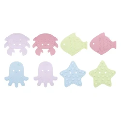 Комплект детских ковриков для ванной Roxy Kids Sea animals, 8 шт, 14x14 см, ТЭП, soft colors
