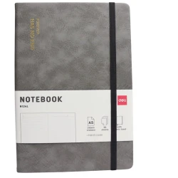 Блокнот Deli N124L, A5, серый, 96 листов