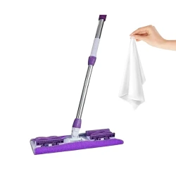 Набор для уборки Sleepy, пластик/микрофибра, серебристый/фиолетовый Набор для уборки Sleepy, пластик/микрофибра, серебристый/фиолетовый