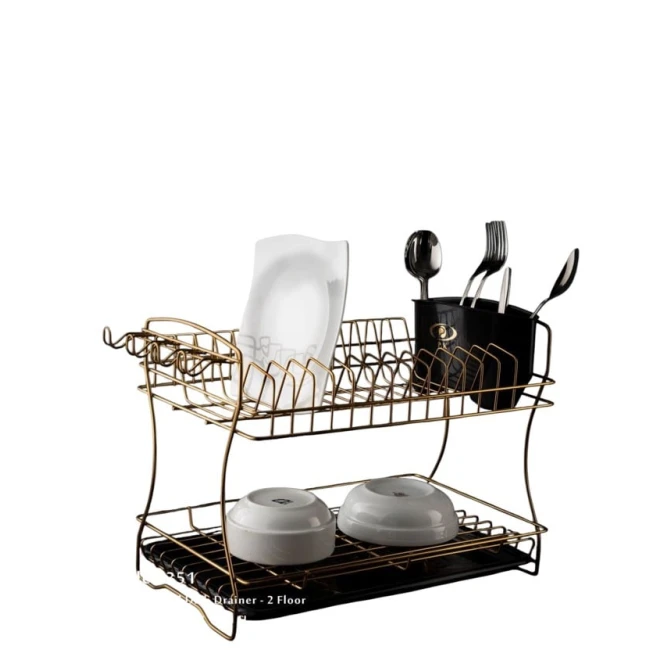 Сушилка для посуды smil_1182, нержавеющая сталь, черная