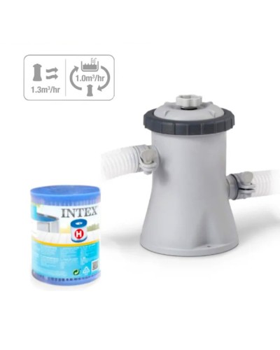 Şişmə hovuz və filtr-nasos Intex 366x366x76 sm, dairəvi, həcm 5621 l, mavi, 5621TX28132T200 - 5621TX28132T200