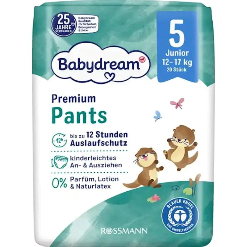 Uşaq tuman-bezləri Babydream Premium Junior, 5(Junior), 12-17 kq, 20 əd