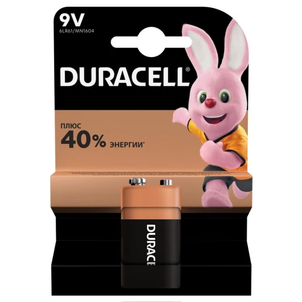 Батарейка Duracell 6LR61 MN1604 9V, 1 шт