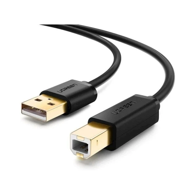 Кабель Ugreen US135 USB 2.0 AM to BM Print Cable Black, 3 м Кабель Ugreen US135 USB 2.0 AM to BM Print Cable Black, 3 м