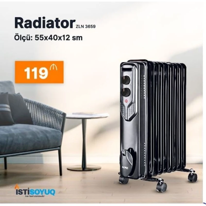 Масляный обогреватель Zilan ZLN-3659 Black Масляный обогреватель Zilan ZLN-3659 Black