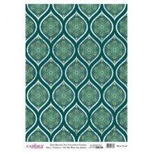 Dekupaj üçün düyü kağızı Cadence Metal Leaf Rice Paper Background Silver 022