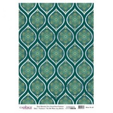Dekupaj üçün düyü kağızı Cadence Metal Leaf Rice Paper Background Silver 022