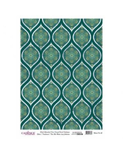 Dekupaj üçün düyü kağızı Cadence Metal Leaf Rice Paper Background Silver 022